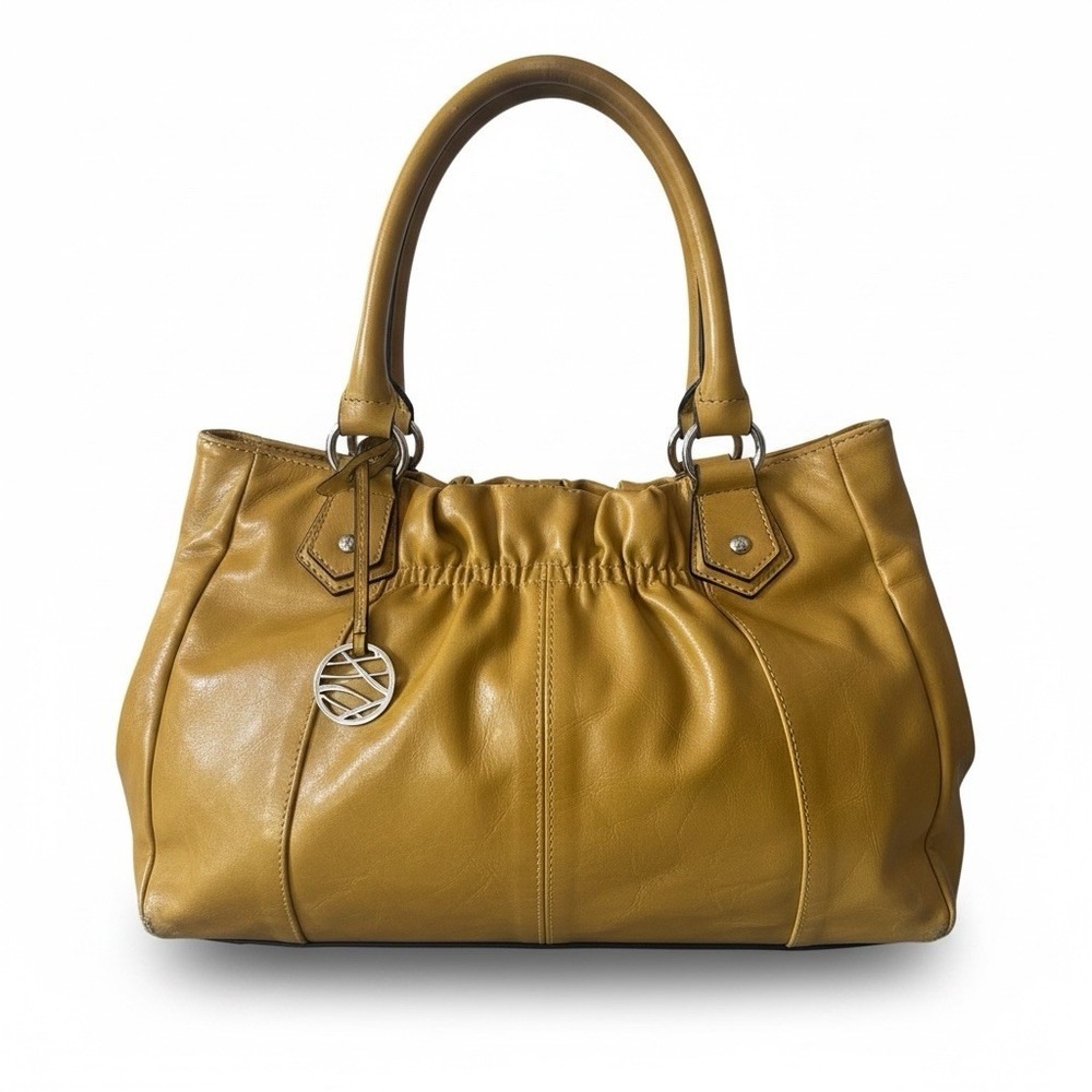 B MAKOWSKY  Hobo Shoulder Bag Tote Mustard Leather Slouchy Casual Chic Alice Bag